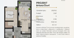 Prodej NOVÉHO bytu 2+kk/Balkon + komora v bytě, 50,6 m² + parkovací stání. Britská čtvrť.